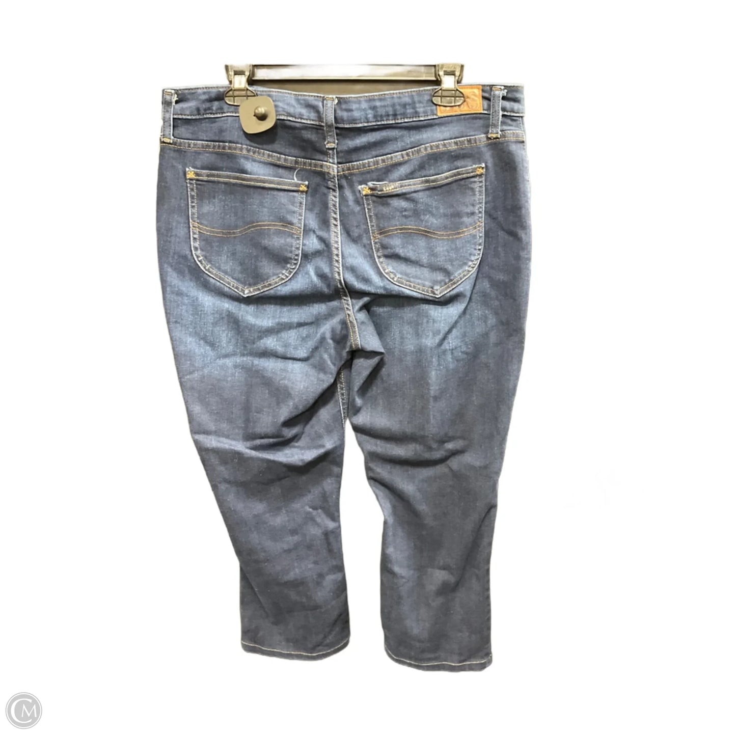 Jeans Straight By Lee In Blue Denim, Size: 16