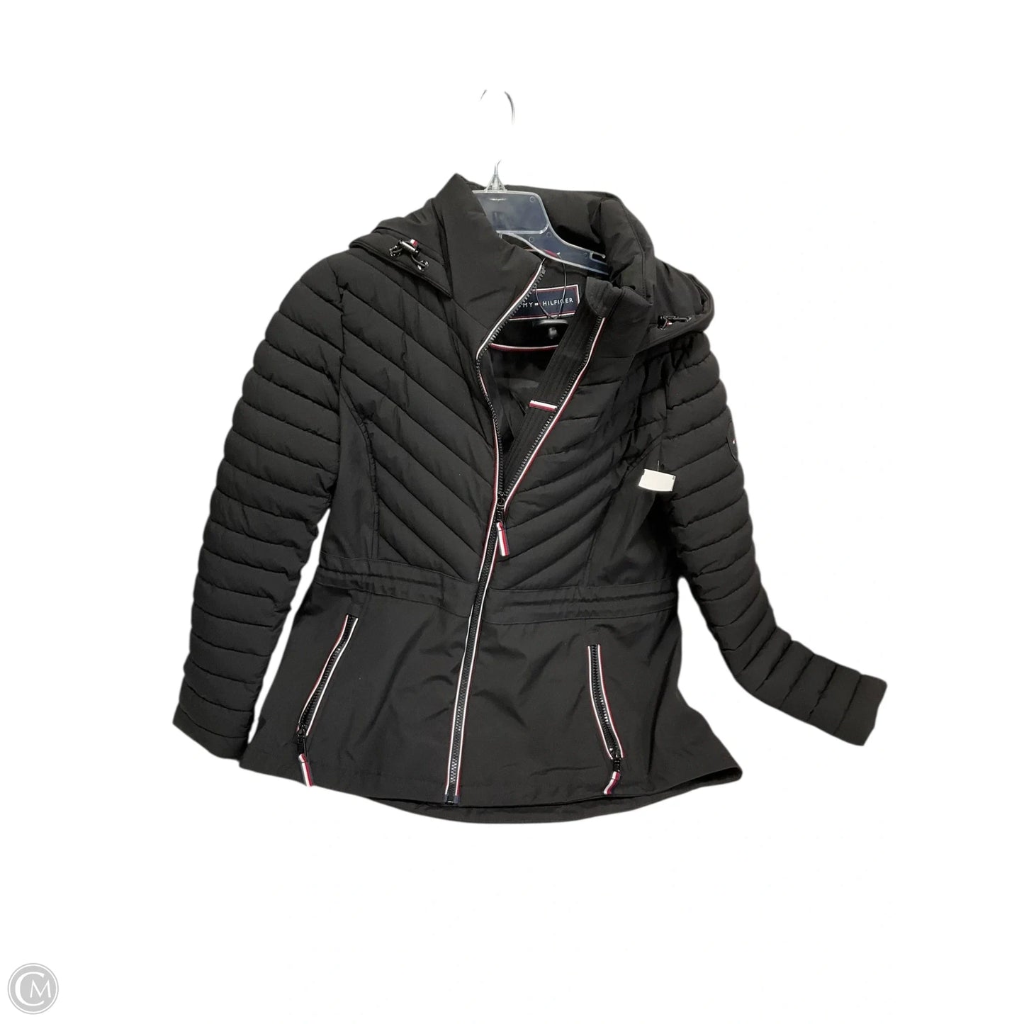 Coat Puffer & Quilted By Tommy Hilfiger In Black, Size: M