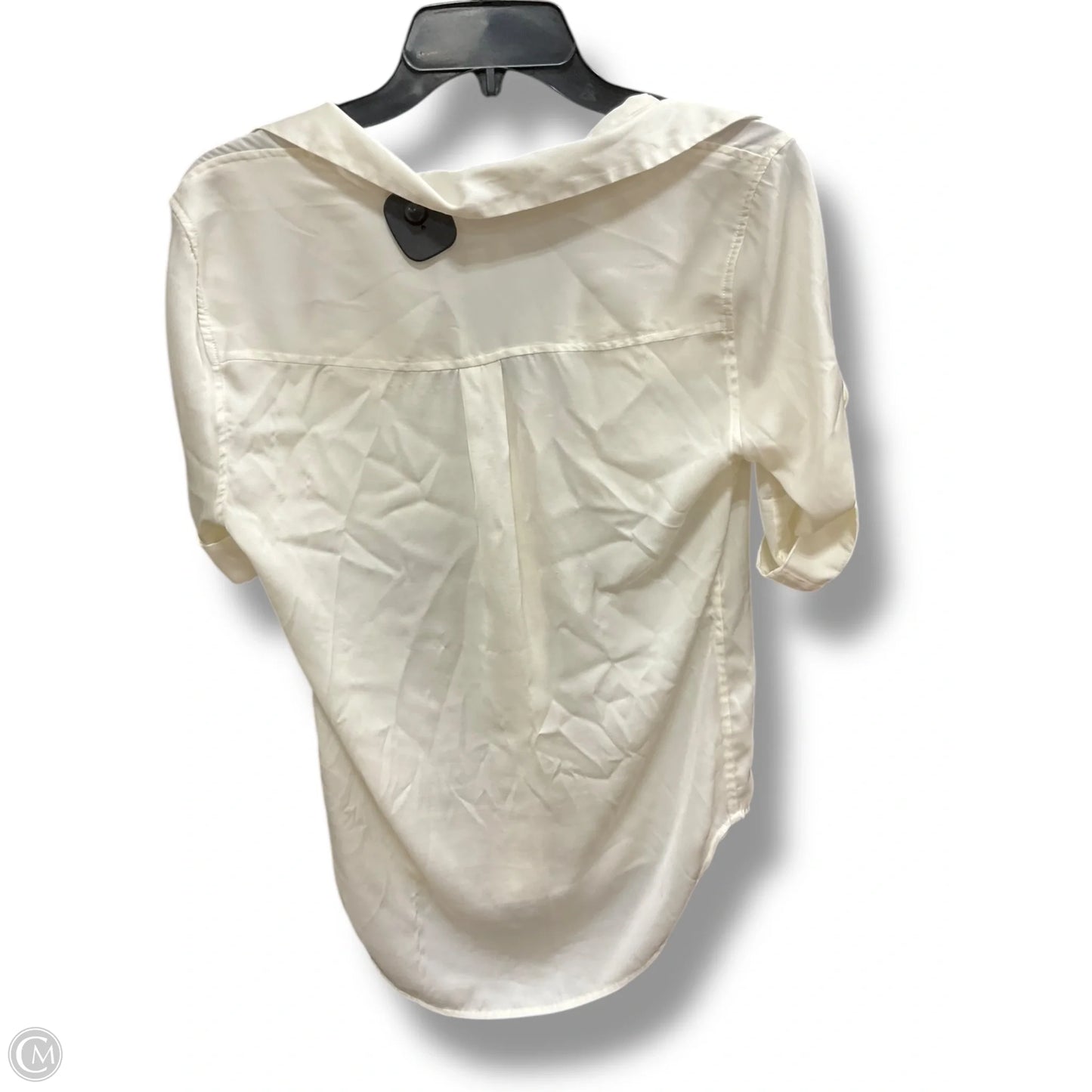 Blouse Short Sleeve By Equipment In Cream, Size: Xs