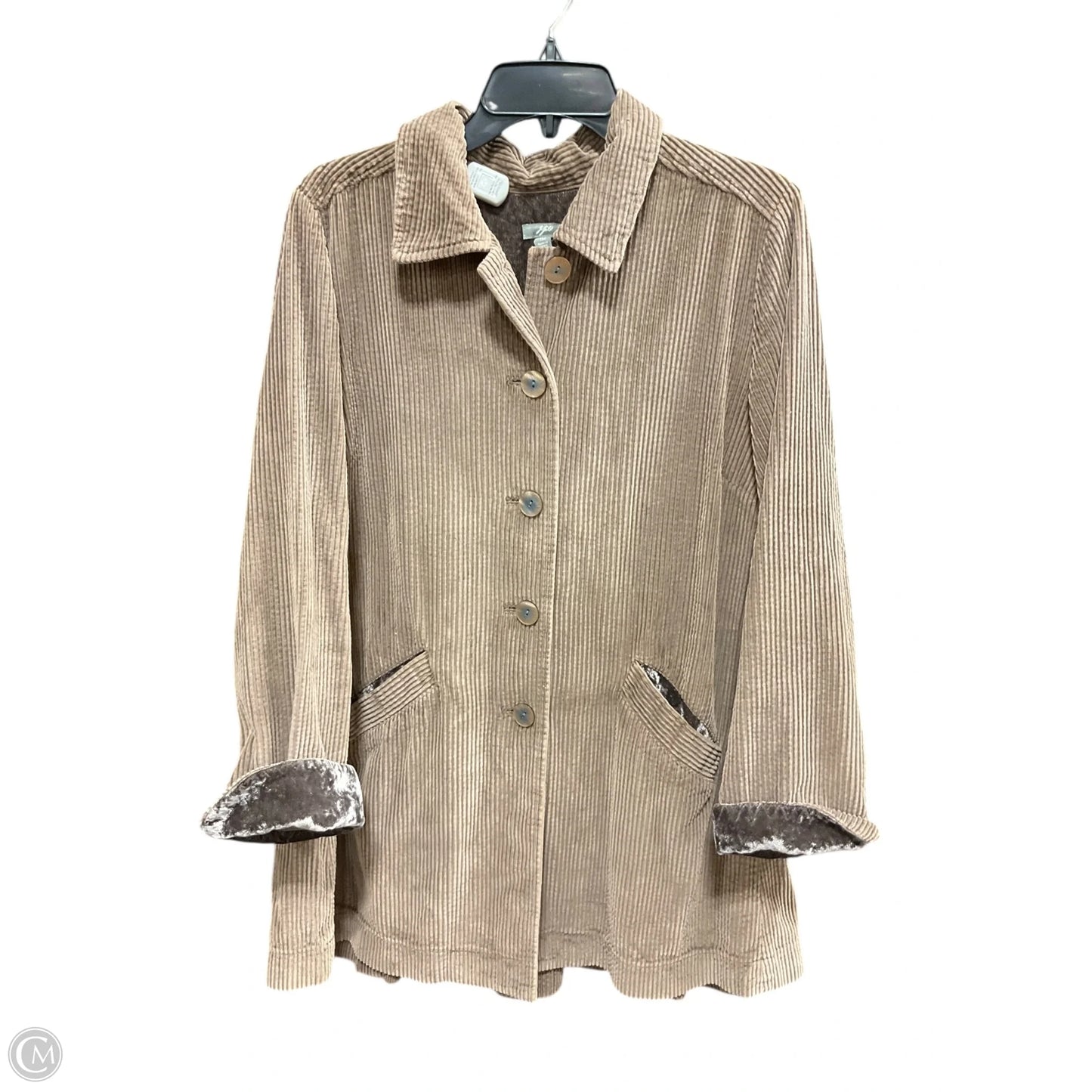 Jacket Shirt By J. Jill In Brown, Size: M