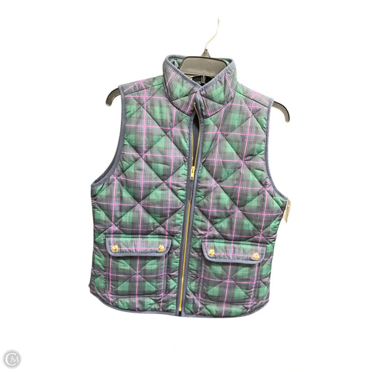 Vest Puffer & Quilted By J. Crew In Plaid Pattern, Size: S