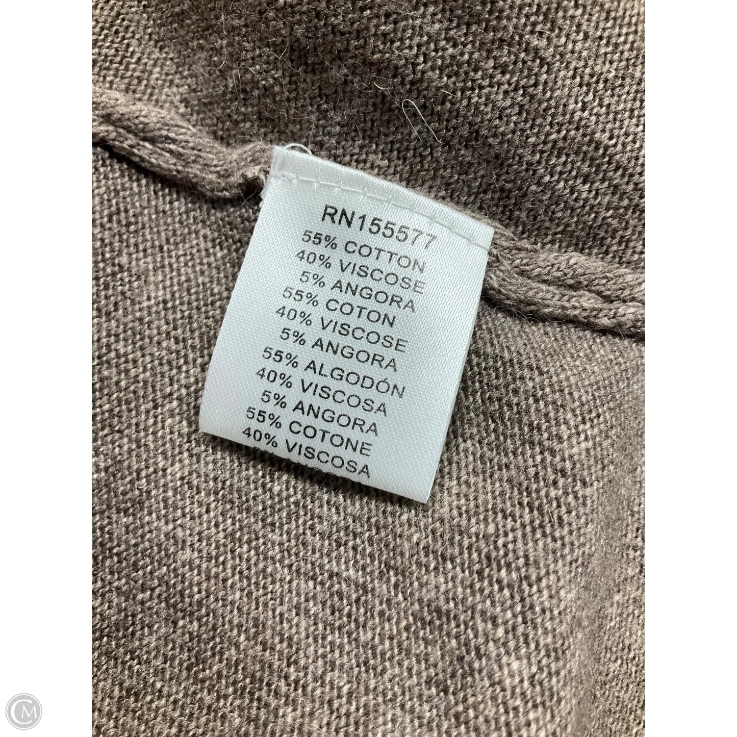 Top Long Sleeve By Miracle In Beige, Size: S