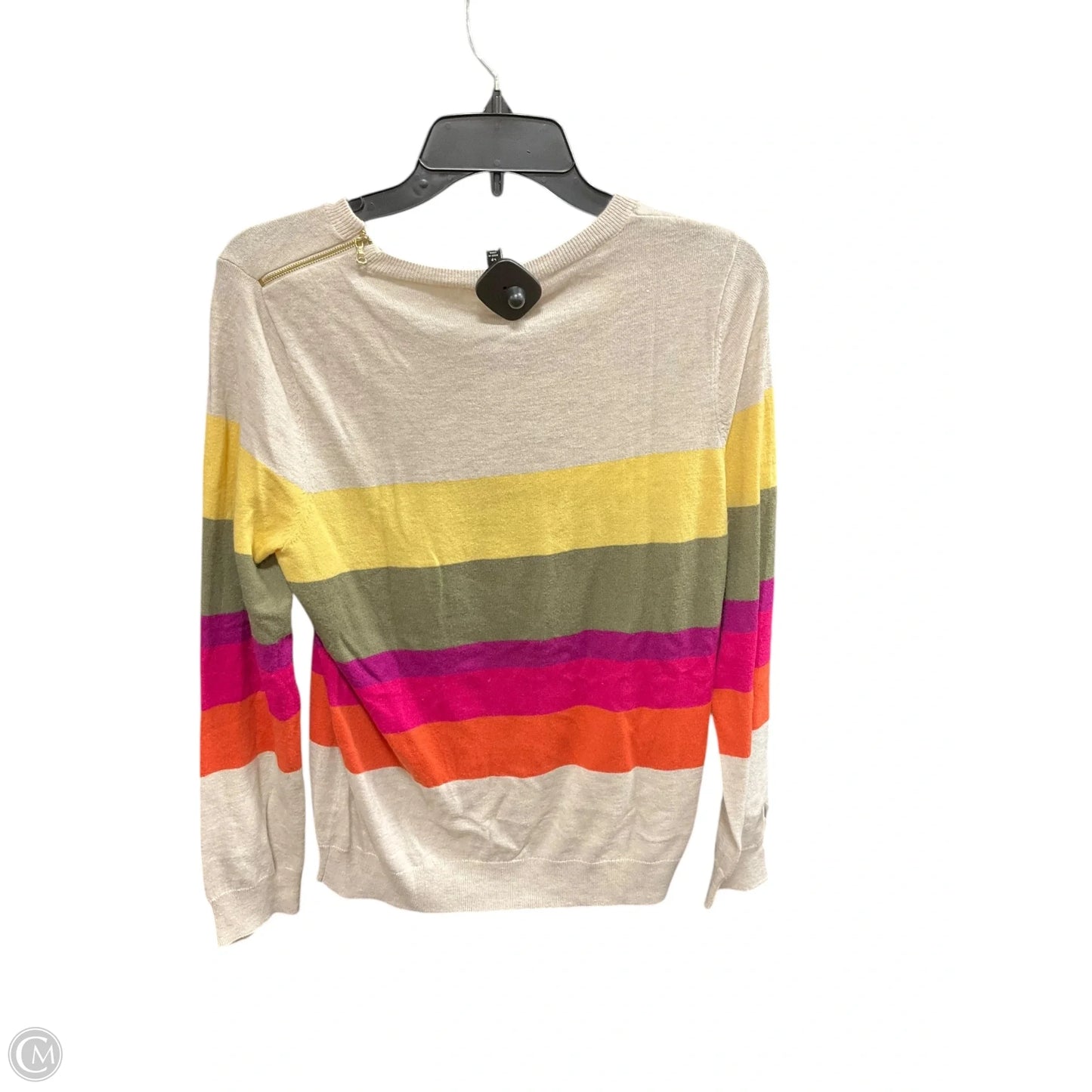 Top Long Sleeve By Talbots In Striped Pattern, Size: Lp