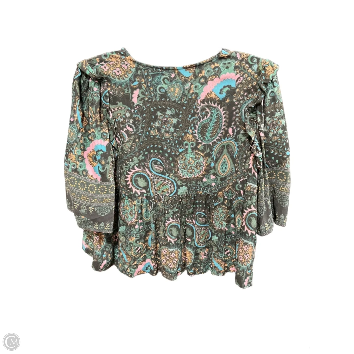 Top Short Sleeve By Cma In Green, Size: 2