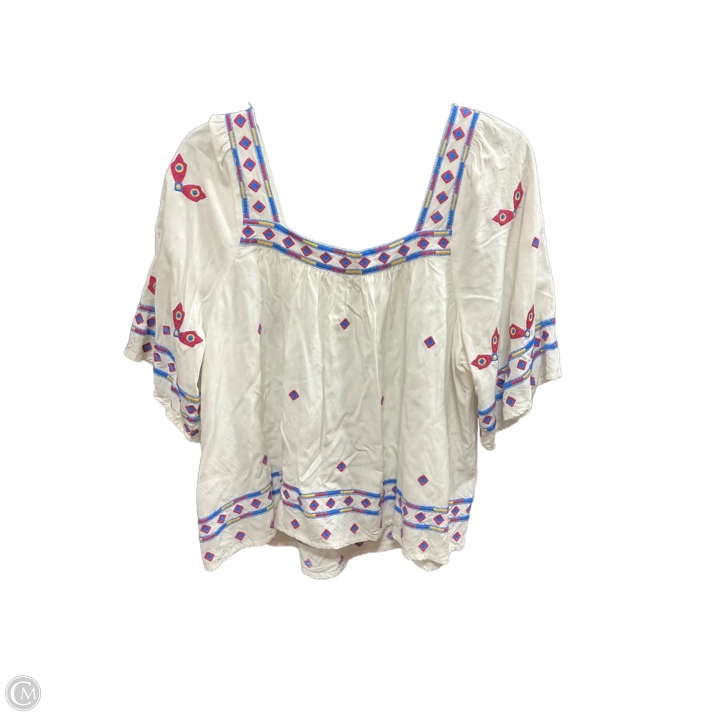 Top Short Sleeve By Cma In White, Size: M