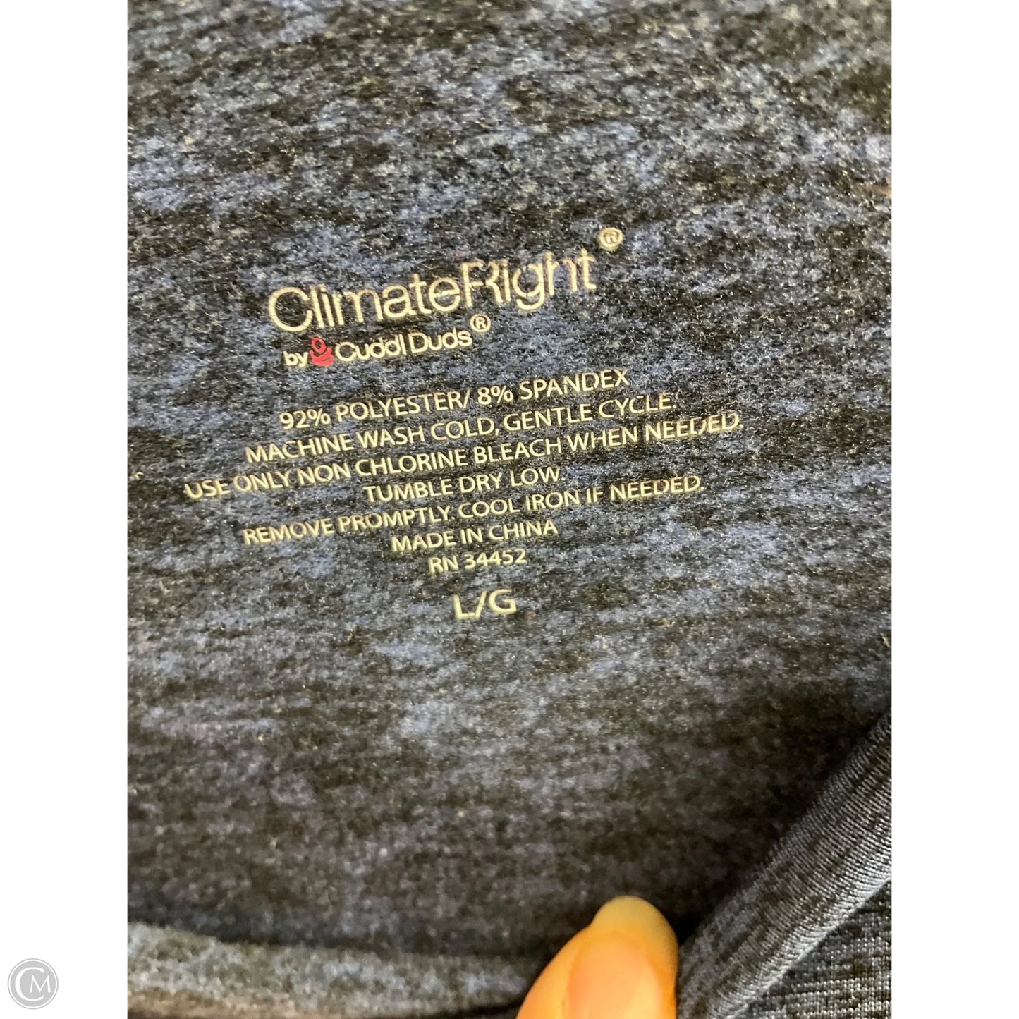 Top Long Sleeve By Cuddl Duds In Blue, Size: L