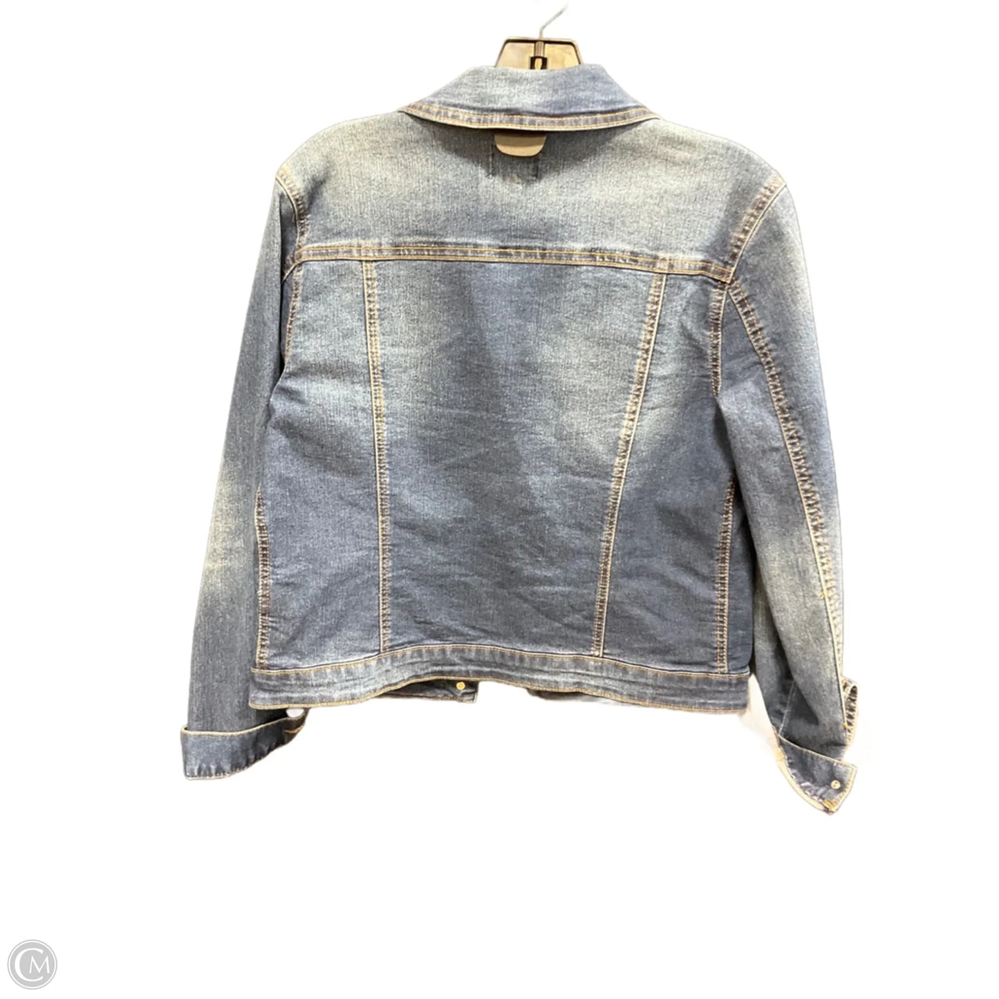 Jacket Denim By Curve Appeal In Blue Denim, Size: M