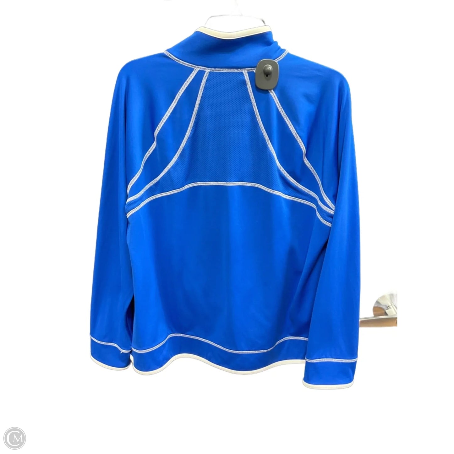 Athletic Top Long Sleeve Collar By Talbots In Blue, Size: Xl