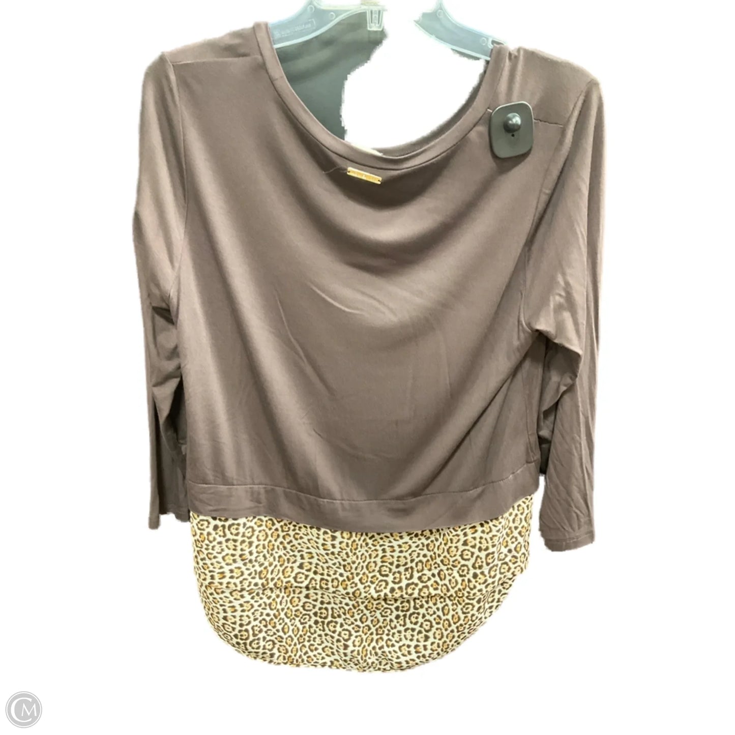 Top Long Sleeve By Michael By Michael Kors In Animal Print, Size: M