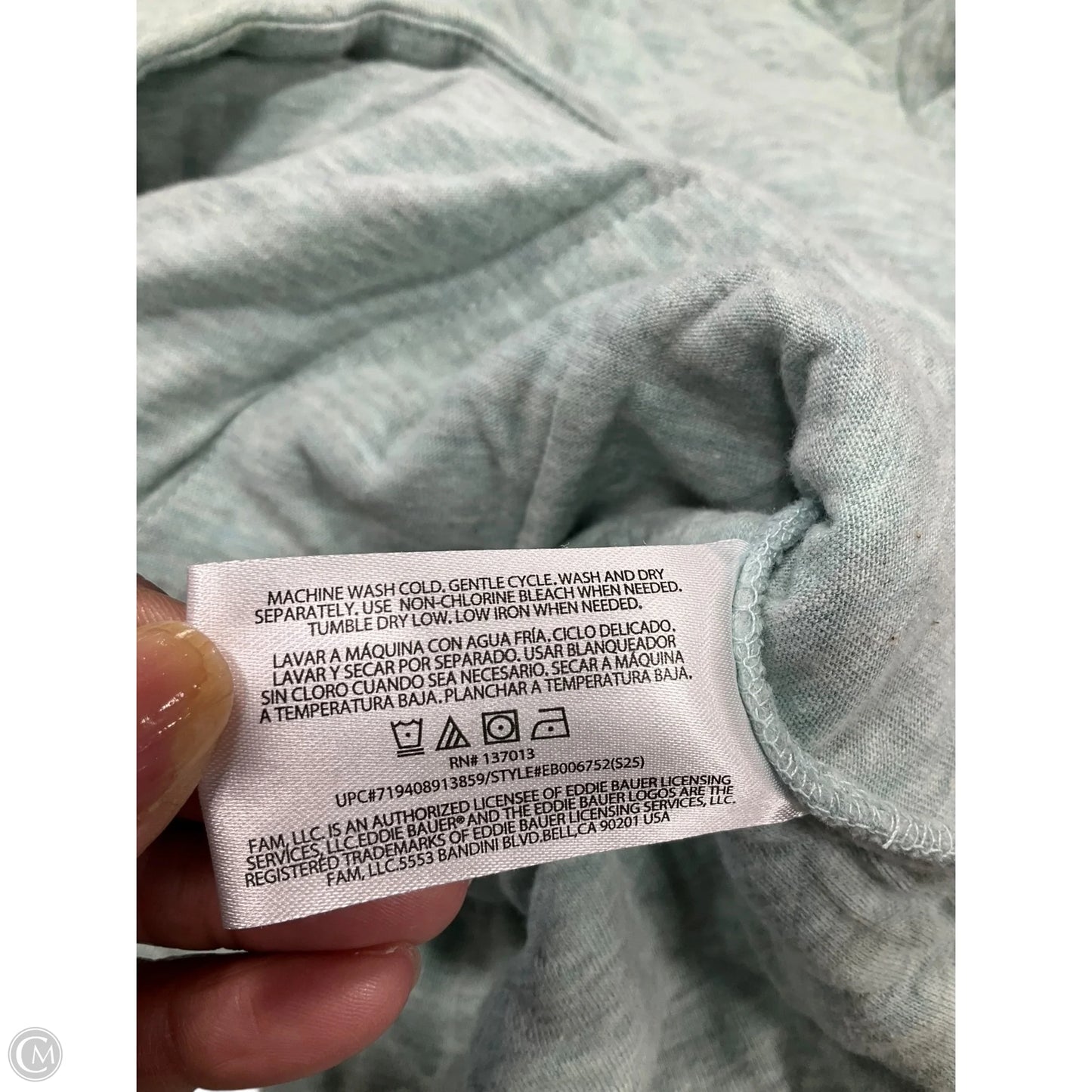 Athletic Sweatshirt Collar By Eddie Bauer In Green, Size: L