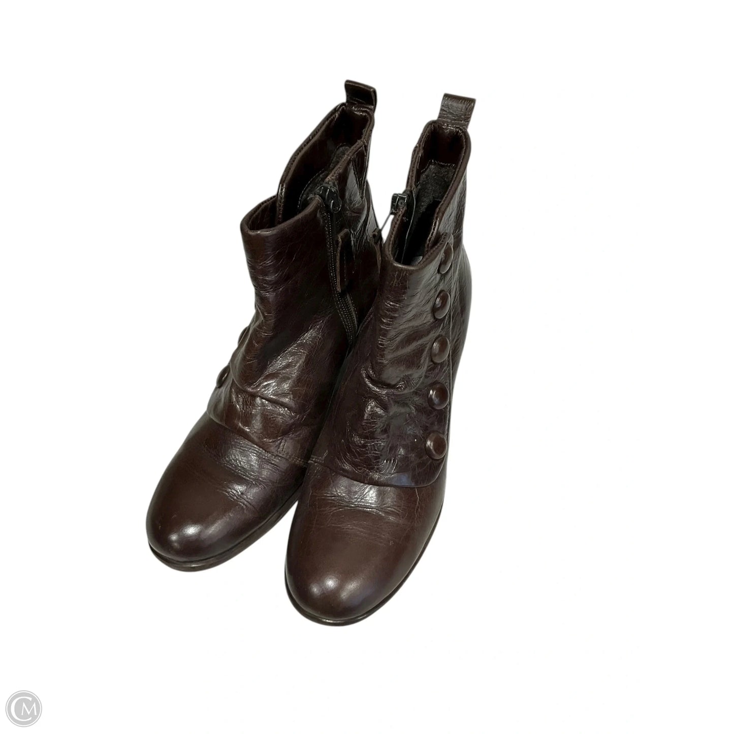 Boots Ankle Heels By Miz Mooz In Brown, Size: 8.5