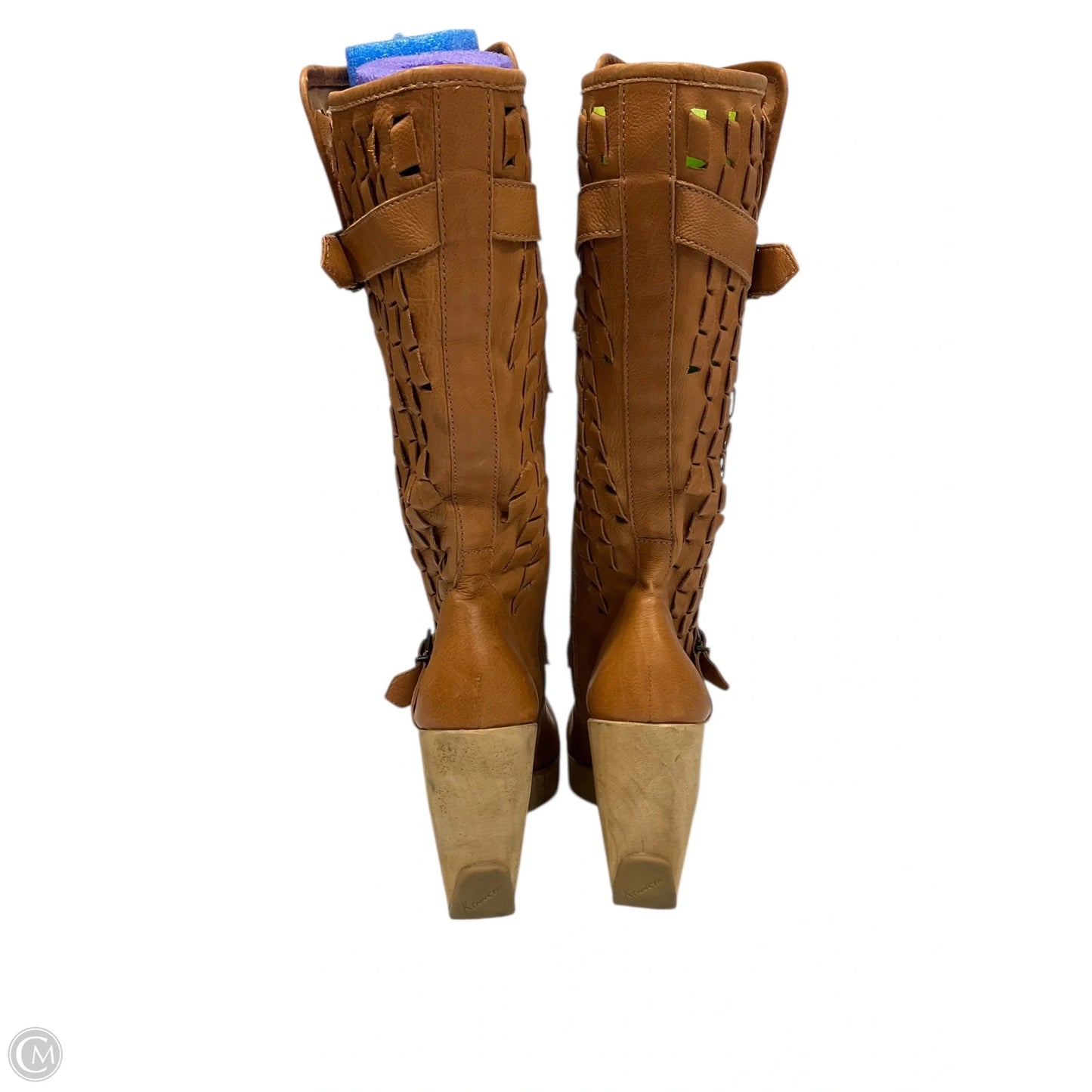 Boots Knee Heels By Kenneth Cole In Tan, Size: 9