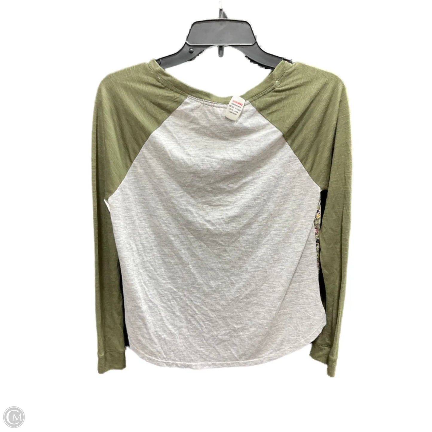Top Long Sleeve By Rewind In Green, Size: S