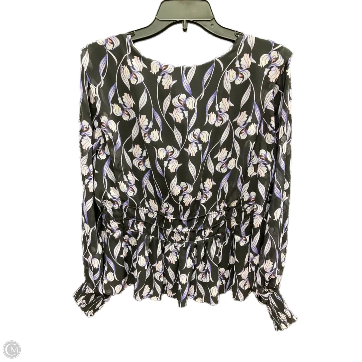 Top Long Sleeve By White House Black Market In Black & Purple, Size: M