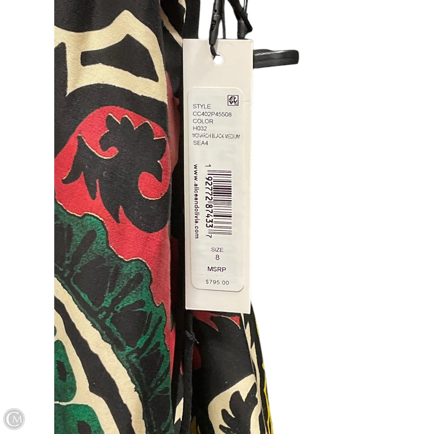 Dress Designer By Alice + Olivia In Black & Red, Size: 8
