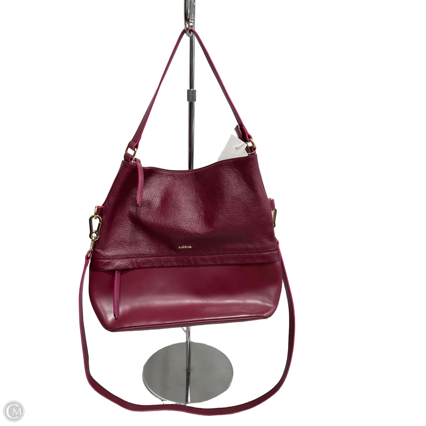 Handbag Leather By Lodis, Size: Large