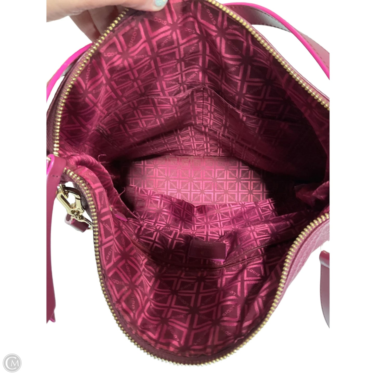 Handbag Leather By Lodis, Size: Large