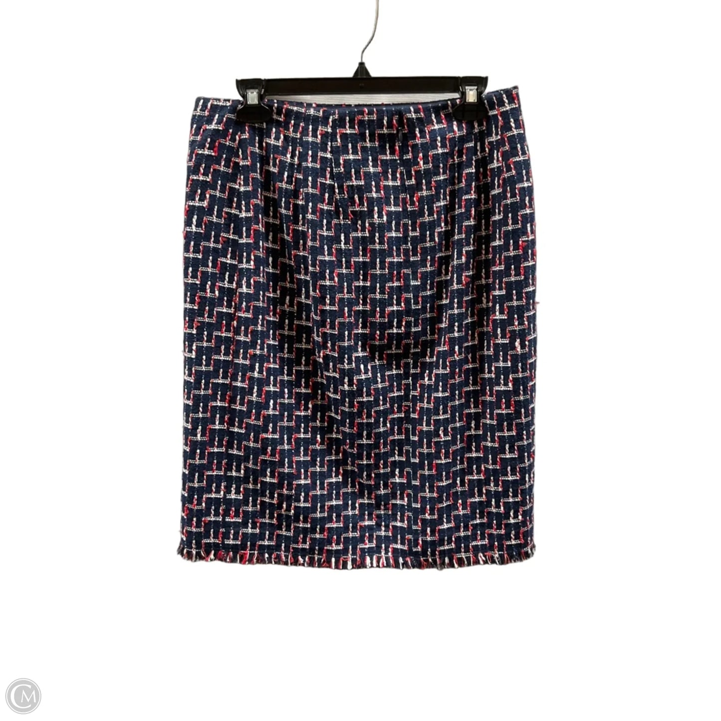 Skirt Midi By Talbots In Blue & Red & White, Size: 8