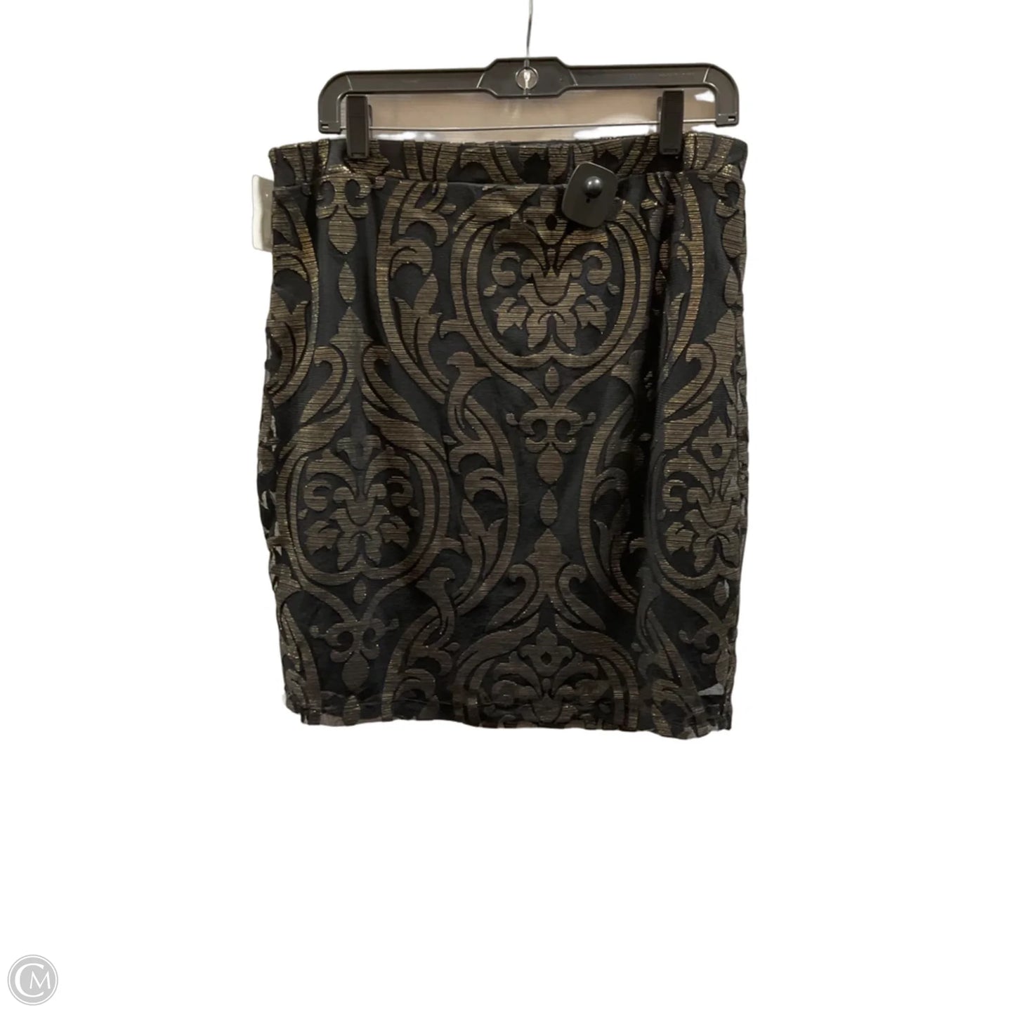 Skirt Mini & Short By Melissa Paige In Black & Gold, Size: M