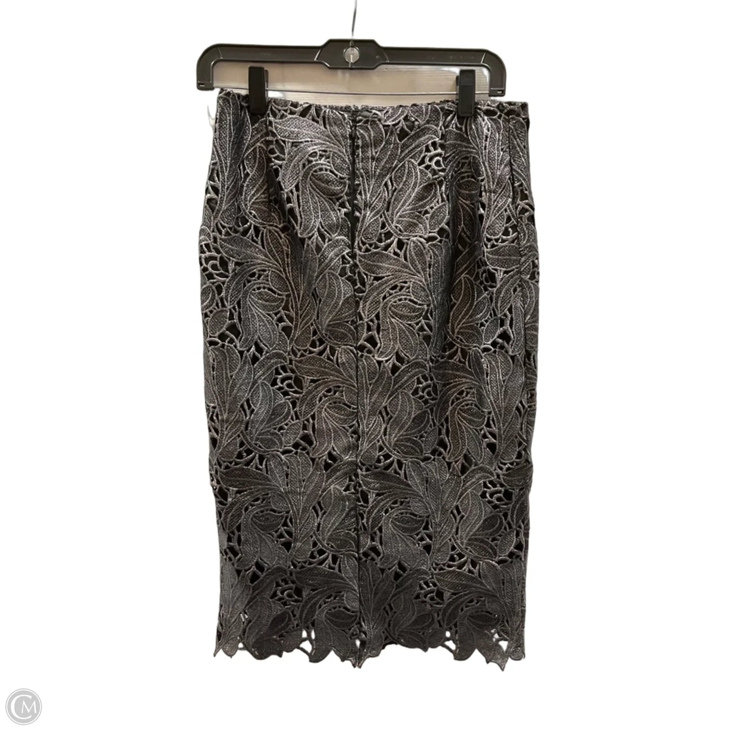 Skirt Midi By White House Black Market In Silver, Size: 6