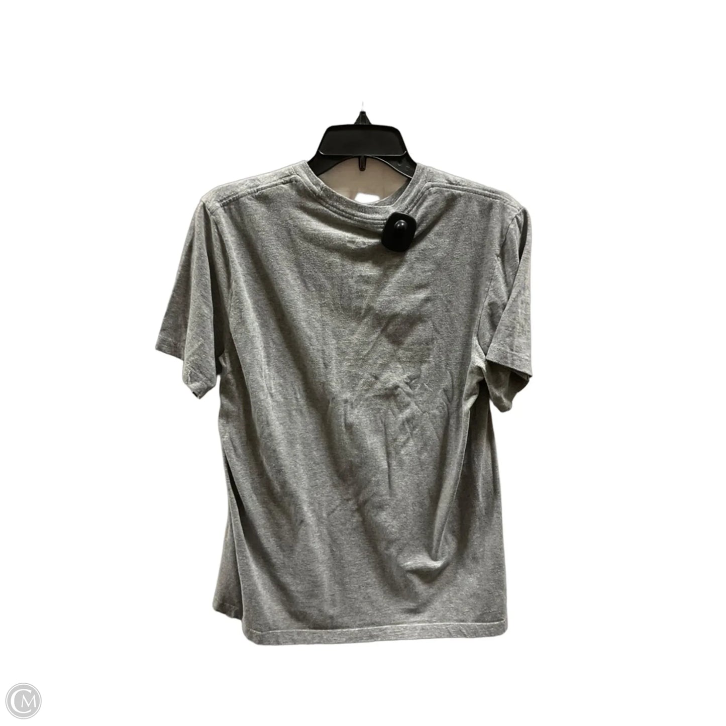 Athletic Top Short Sleeve By Nike In Grey, Size: M