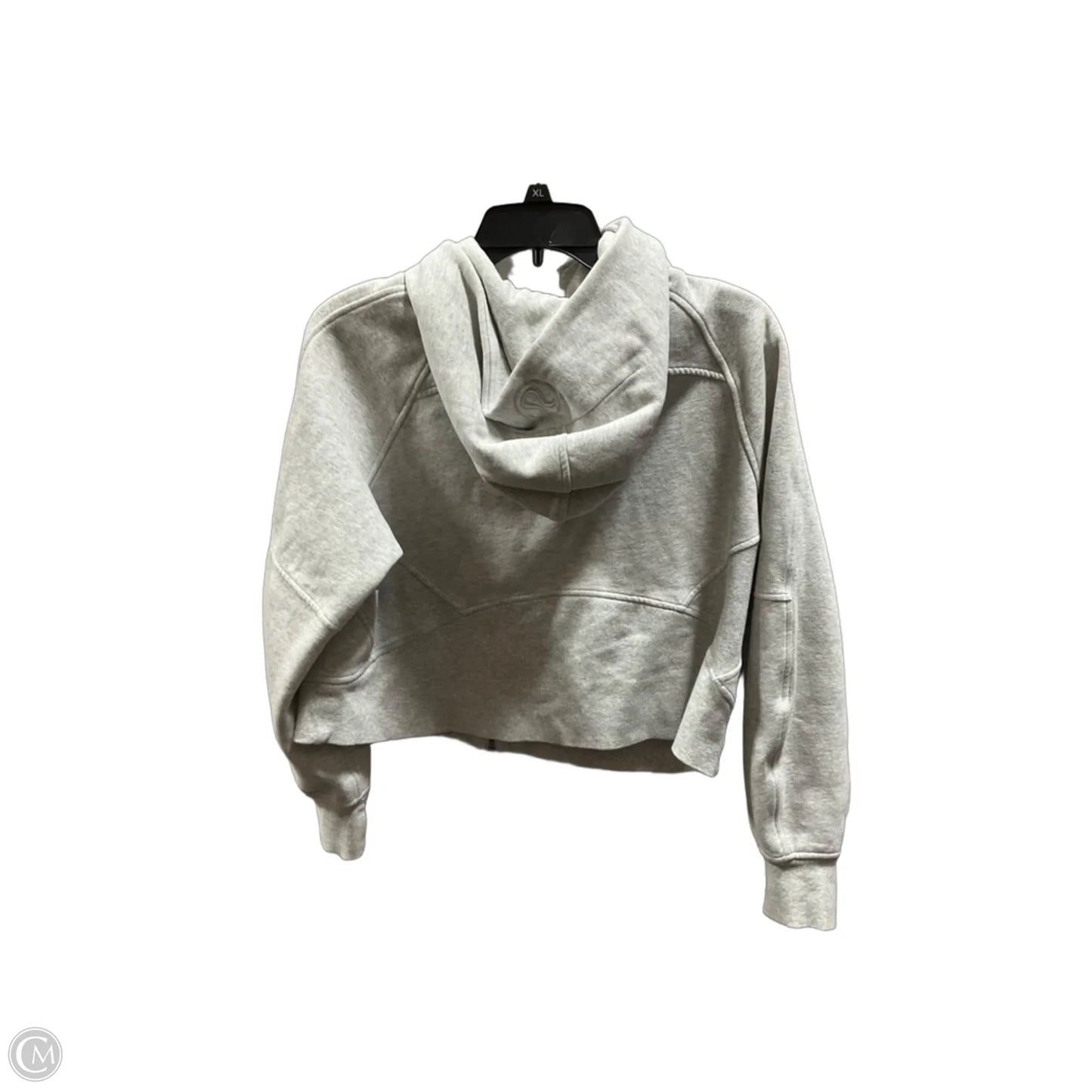 Athletic Top Long Sleeve Hoodie By Lululemon In Grey, Size: Xs