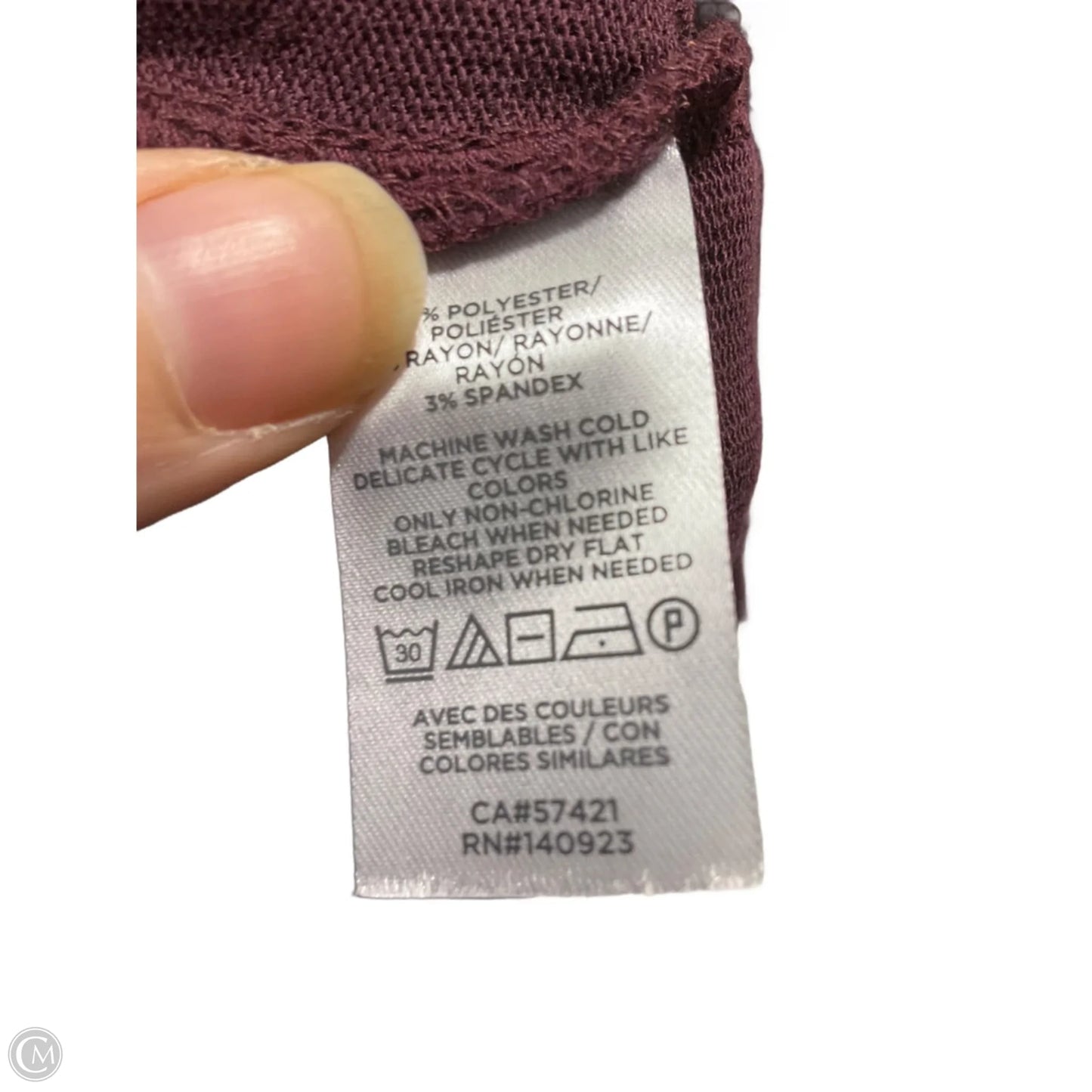 Top Long Sleeve By Loft In Purple, Size: L