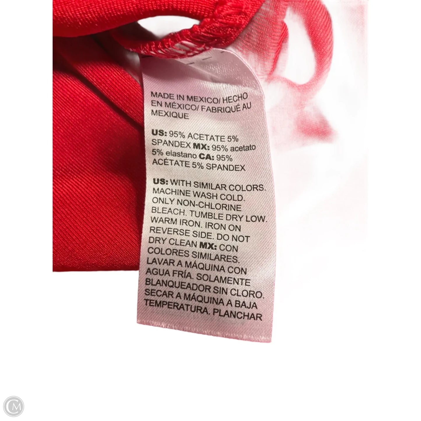 Top 3/4 Sleeve By Chicos In Red, Size: Xxl