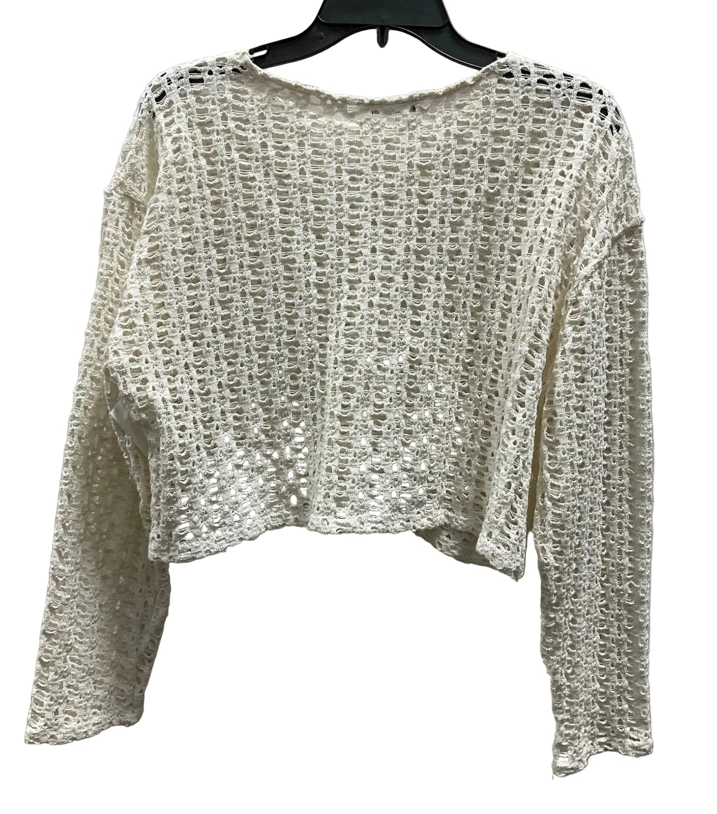Top Long Sleeve By Zara In White, Size: M