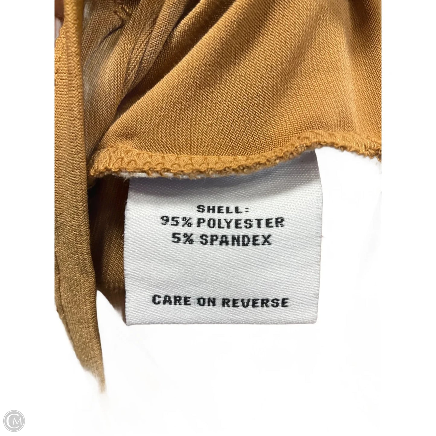 Top Long Sleeve By Calvin Klein In Brown, Size: S