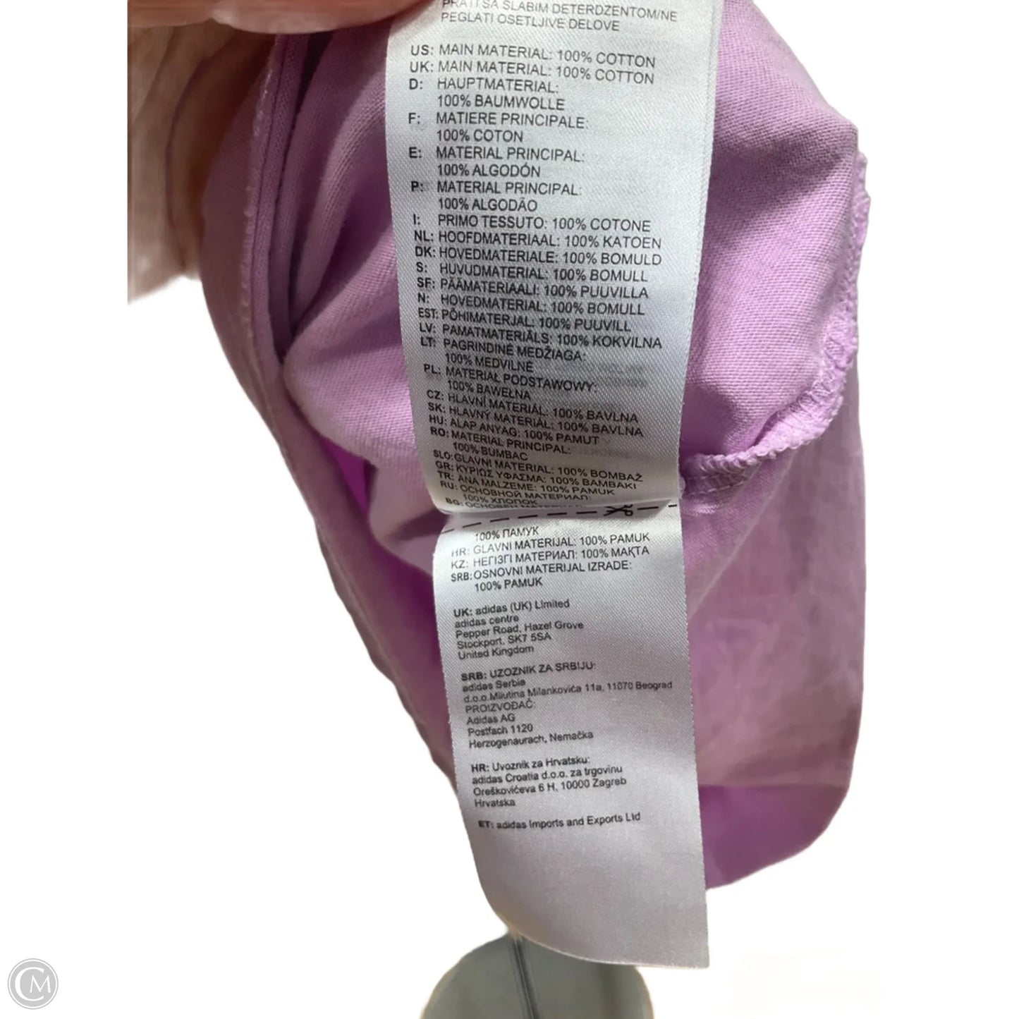 Top Short Sleeve By Adidas In Purple, Size: S