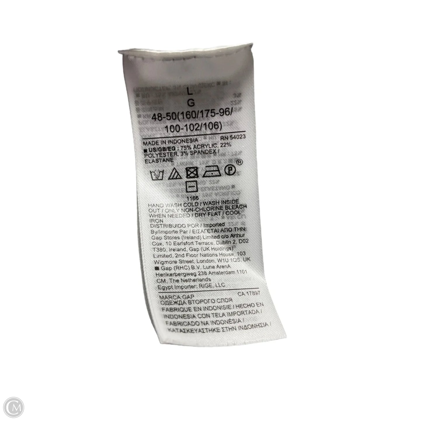 Top Long Sleeve By Gap In Grey, Size: L