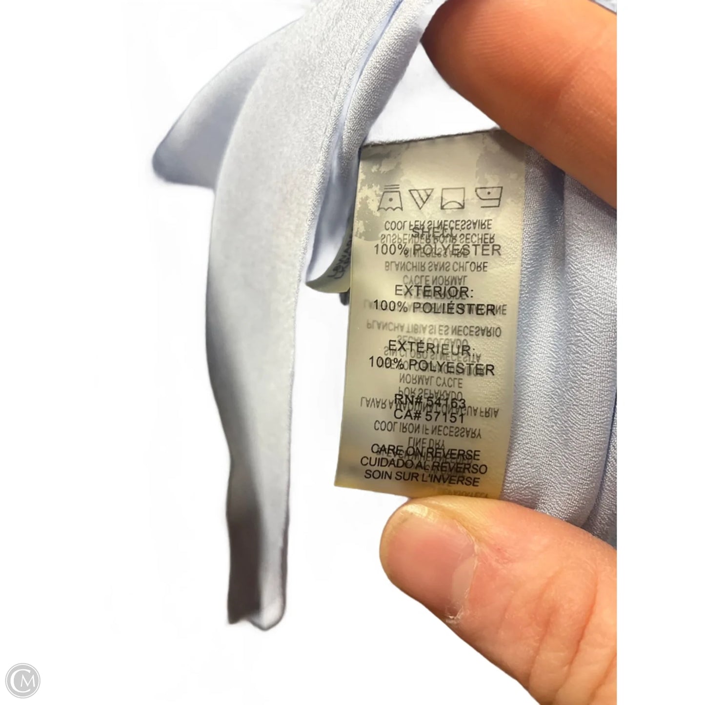 Top Long Sleeve Designer By Karl Lagerfeld In Blue, Size: Xl