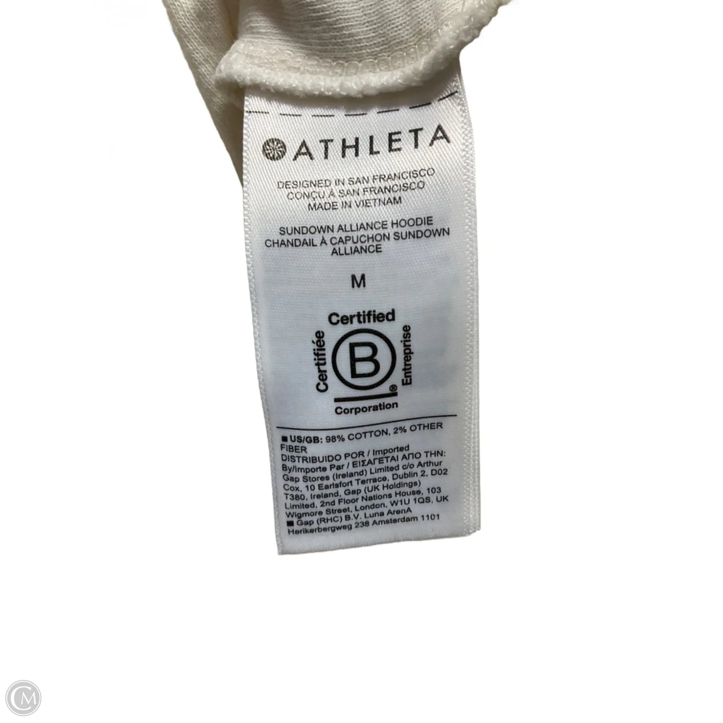 Athletic Jacket By Athleta In White, Size: M