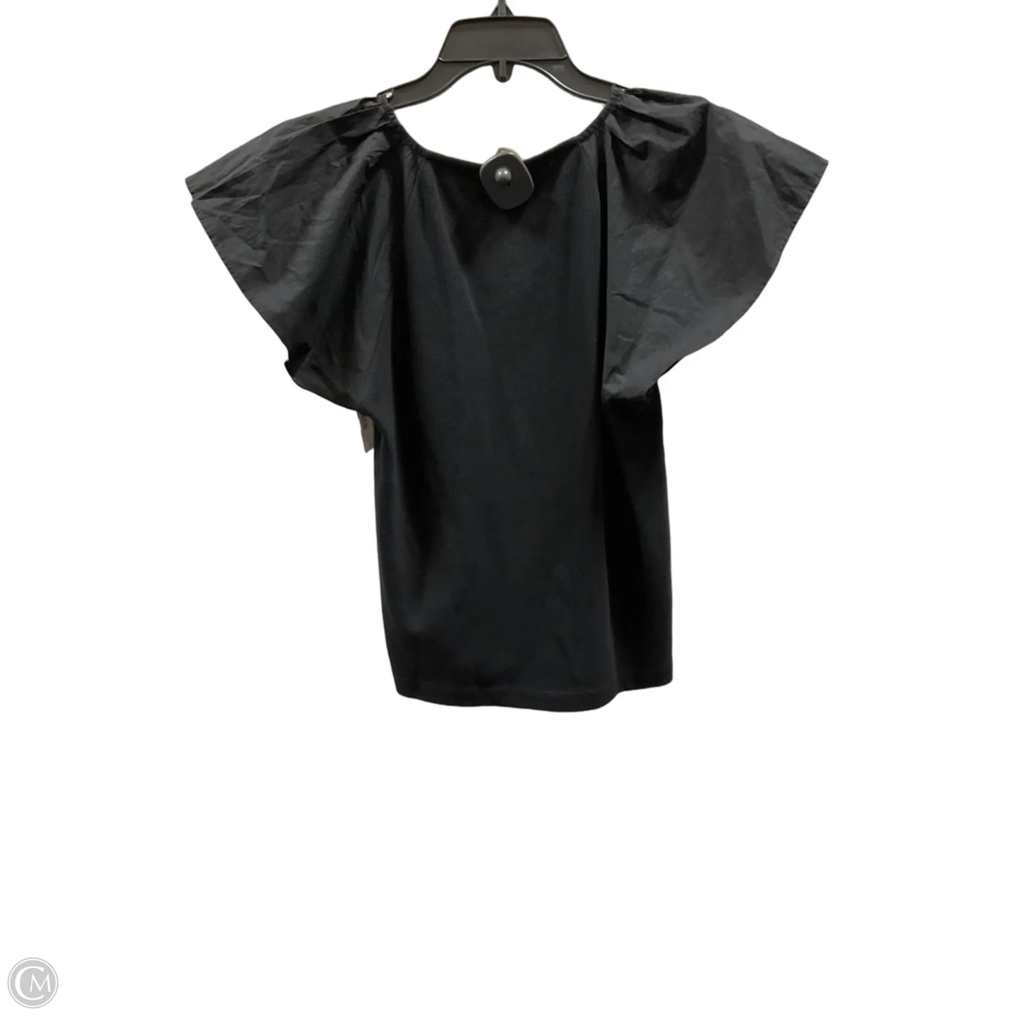 Top Short Sleeve By Loft In Black, Size: L