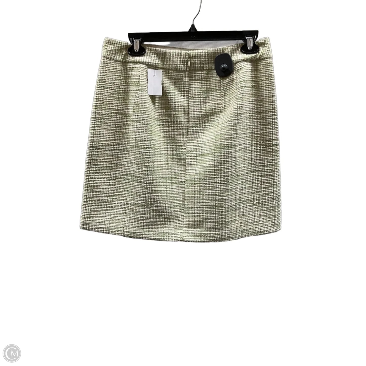 Skirt Midi By Loft In Green & White, Size: 6