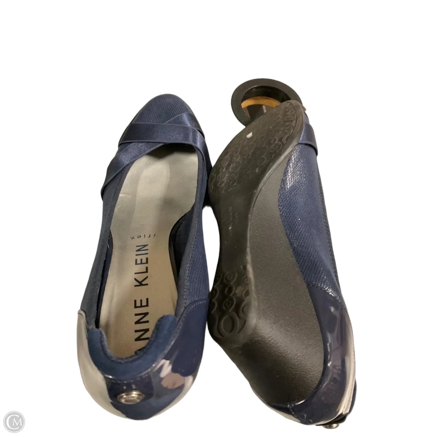 Shoes Heels Wedge By Anne Klein In Blue, Size: 9