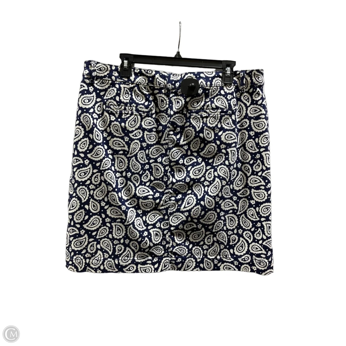 Skirt Midi By Talbots In Blue & White, Size: 16