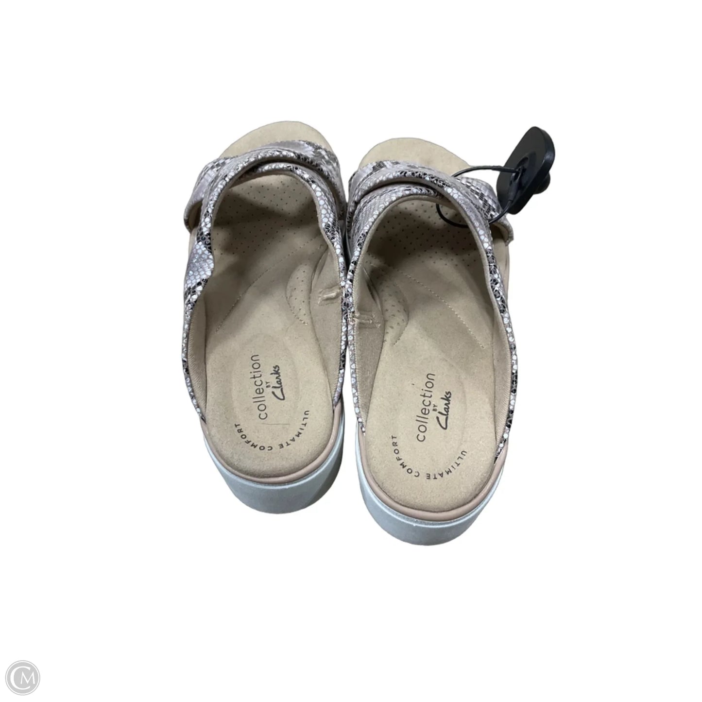 Shoes Heels Wedge By Clarks In Snakeskin Print, Size: 6