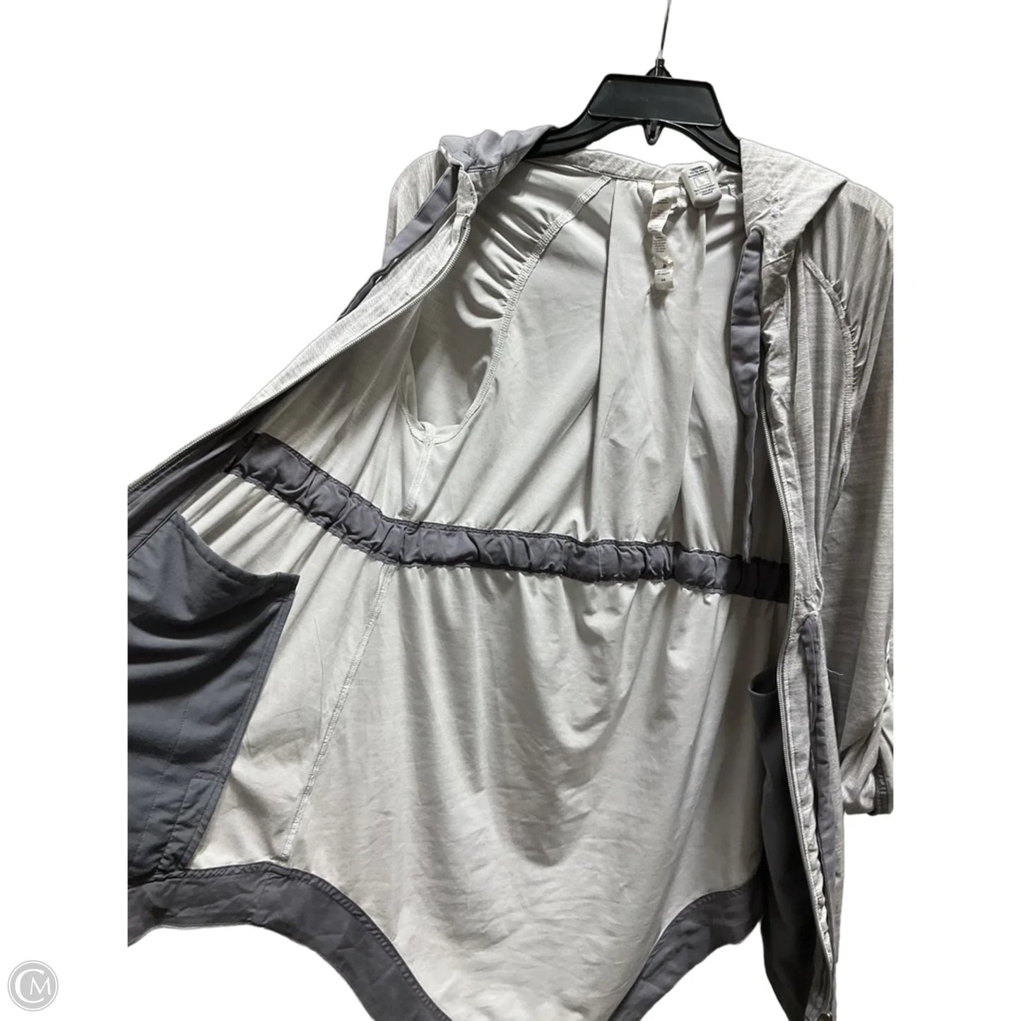 Athletic Jacket By Lululemon In Grey, Size: 4