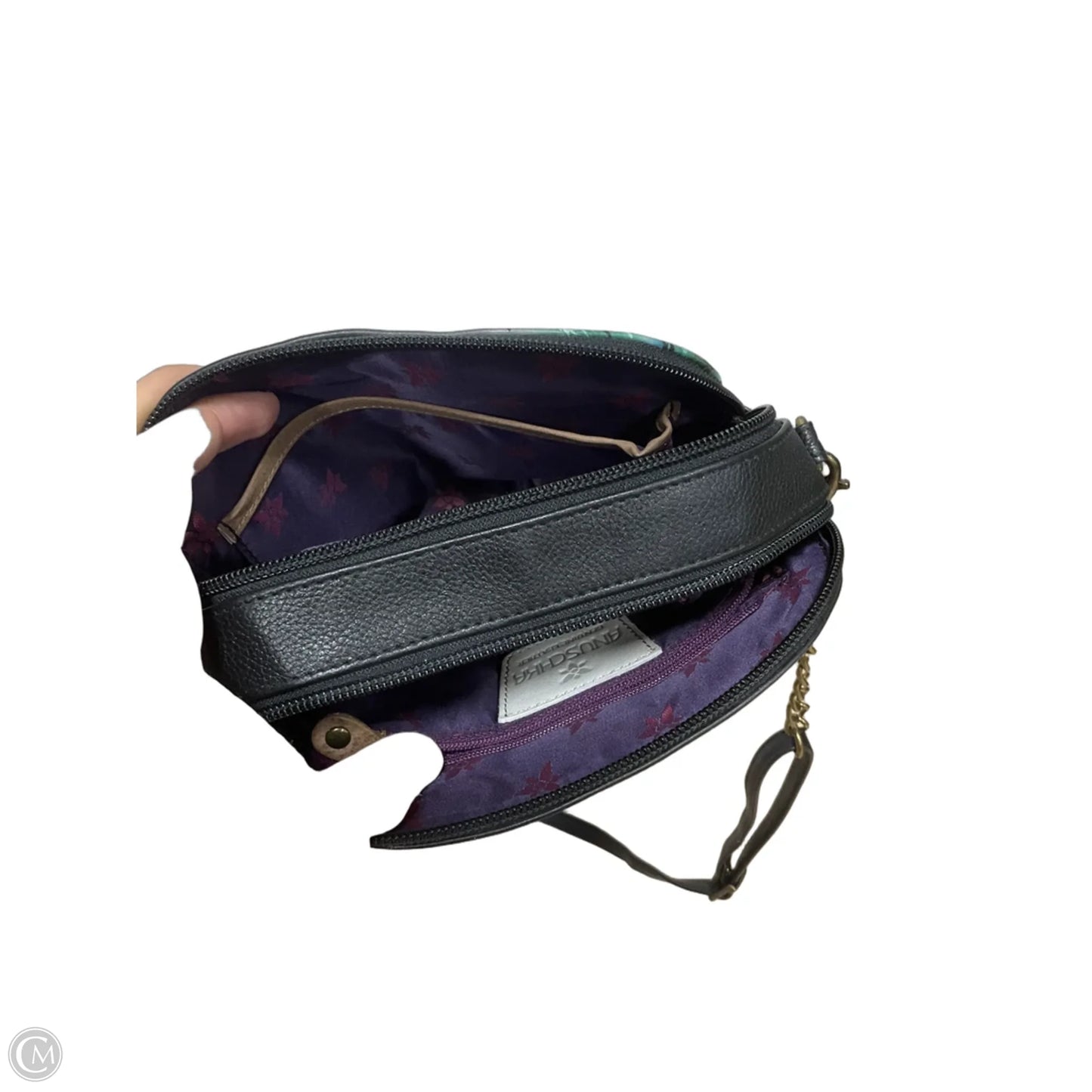 Handbag Leather By Anuschka, Size: Small