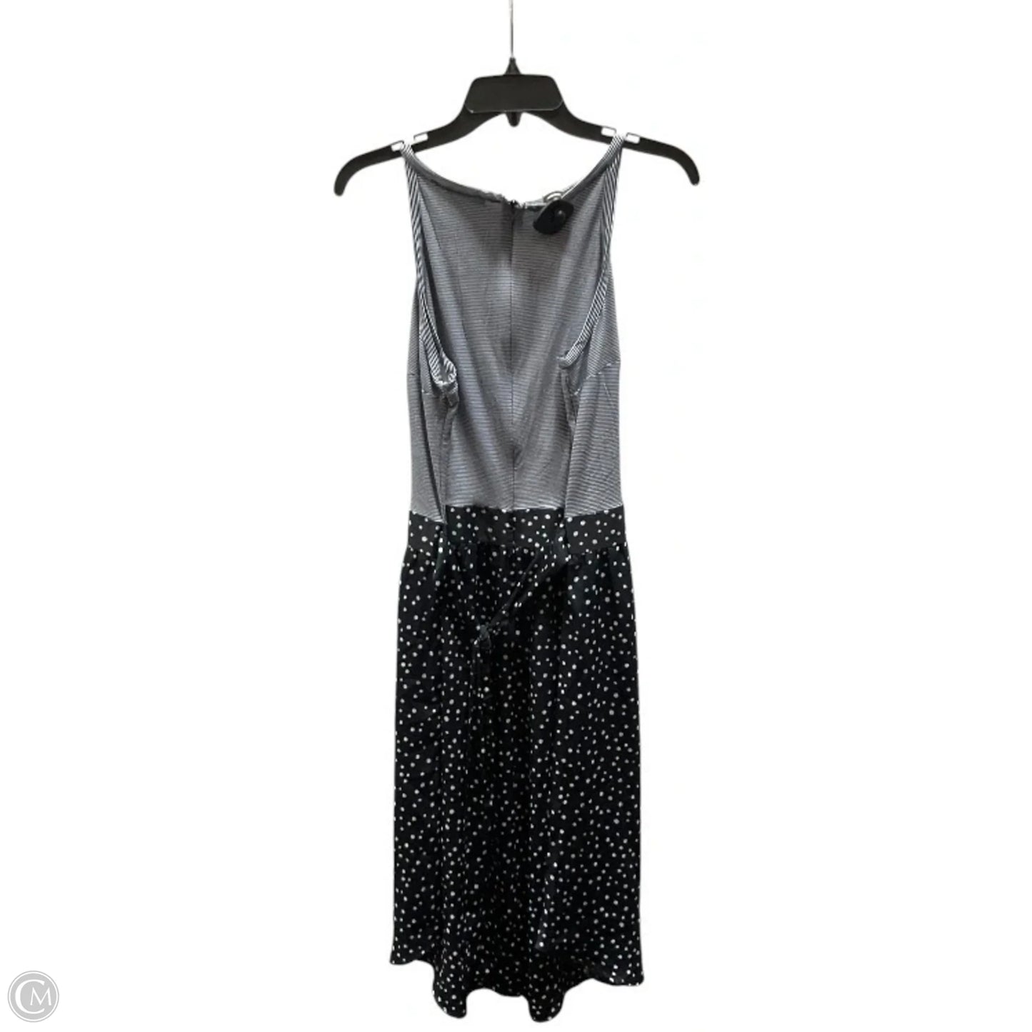 Dress Casual Midi By Loft In Blue & White, Size: 12