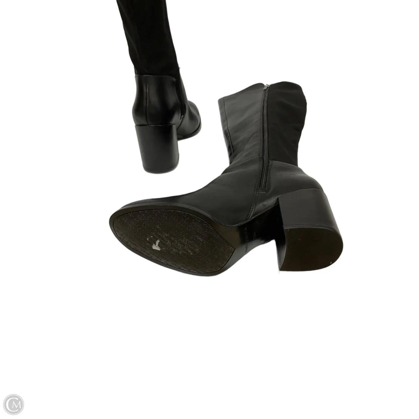 Boots Mid-calf Heels By Mark Fisher In Black, Size: 7.5
