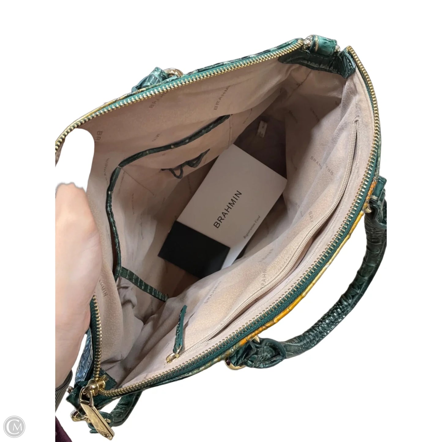 Handbag Designer By Brahmin, Size: Large