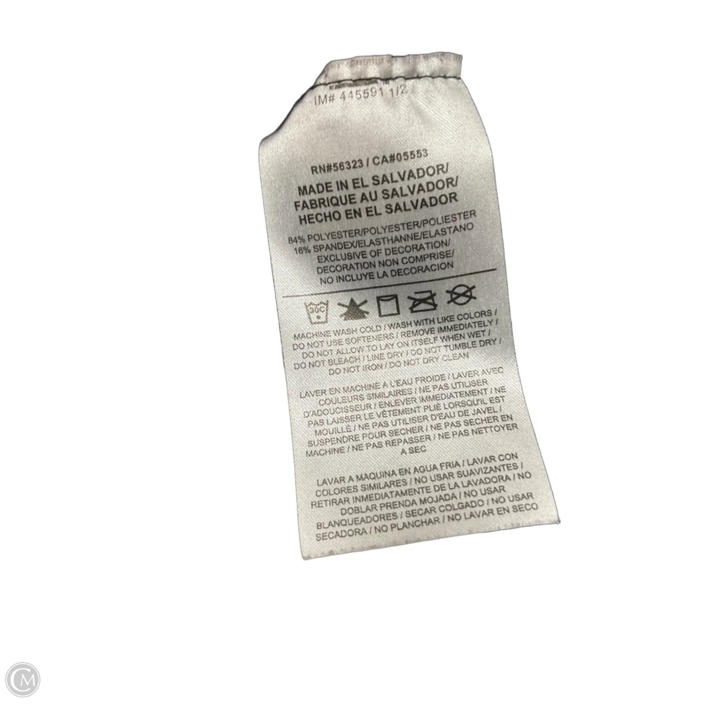Athletic Top Short Sleeve By Nike In Black, Size: L