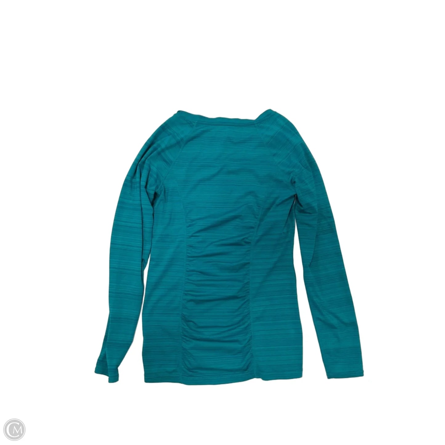 Athletic Top Long Sleeve Collar By Xersion In Aqua, Size: S