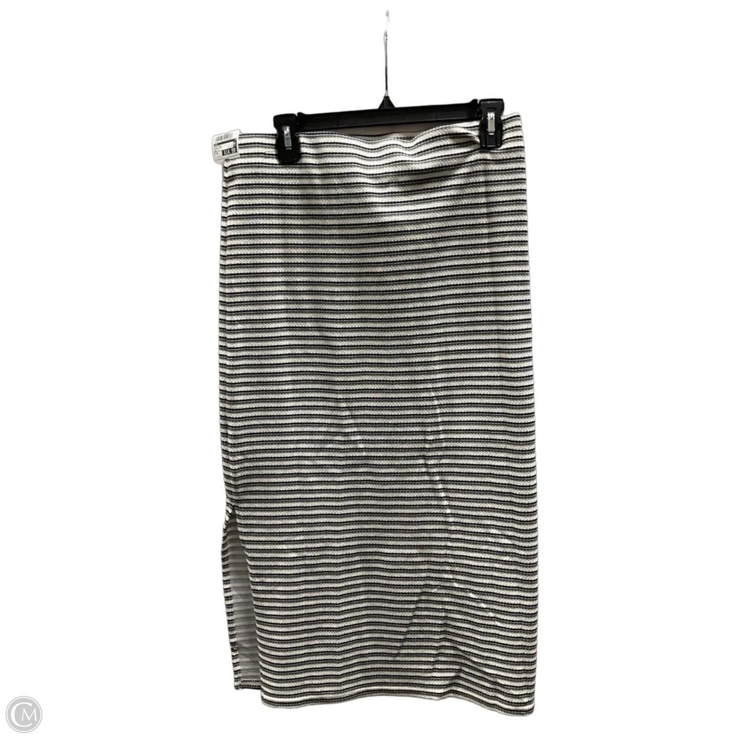 Skirt Midi By Loft In Striped Pattern, Size: M