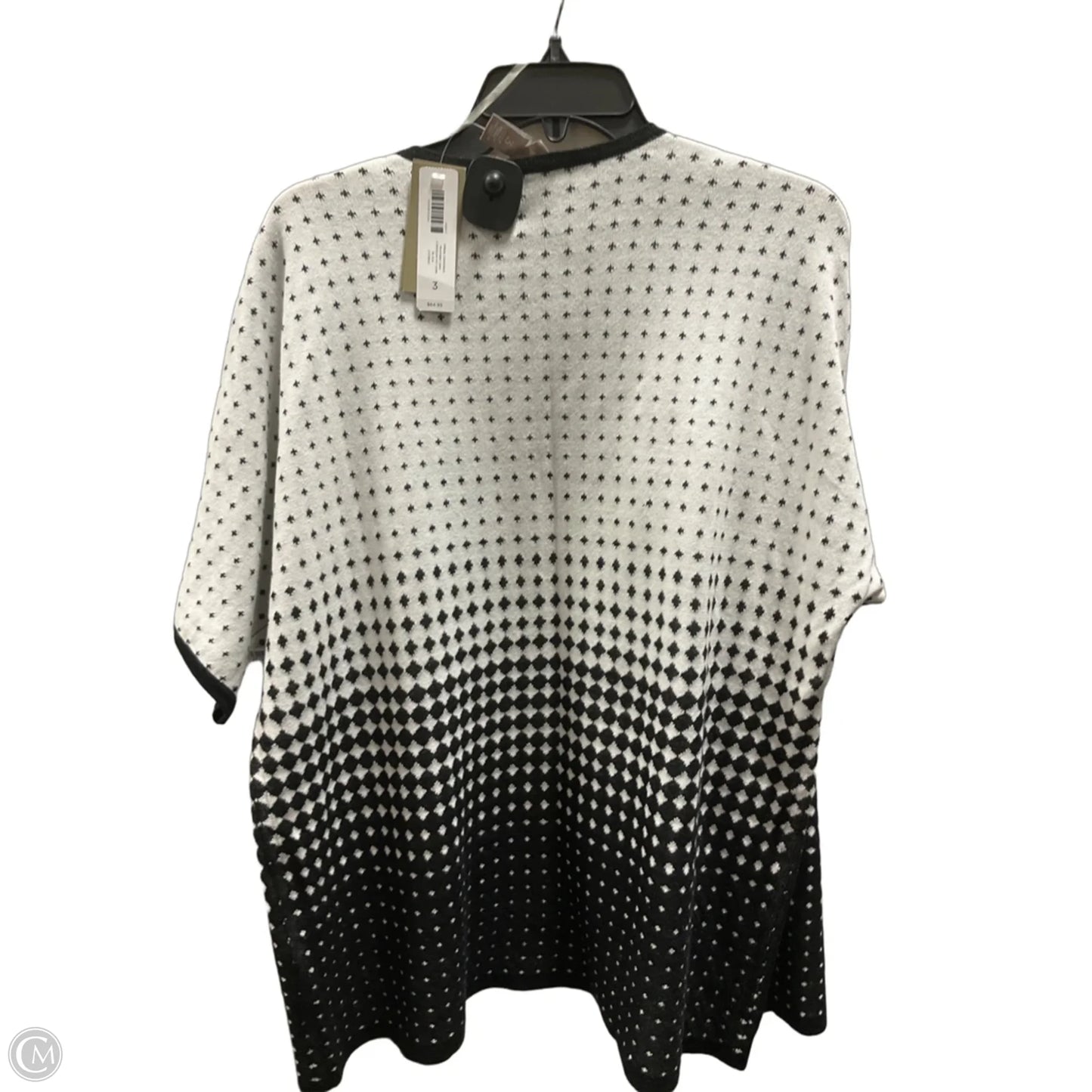 Cardigan By Chicos In Black & White, Size: Xl
