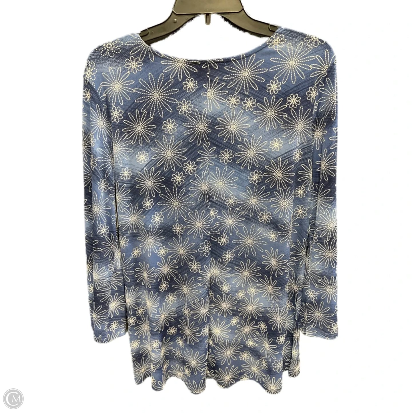 Tunic Long Sleeve By Clothes Mentor In Blue, Size: M