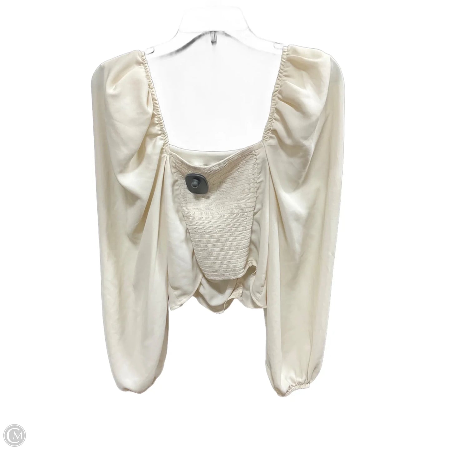 Top Long Sleeve By Express In Cream, Size: Xs